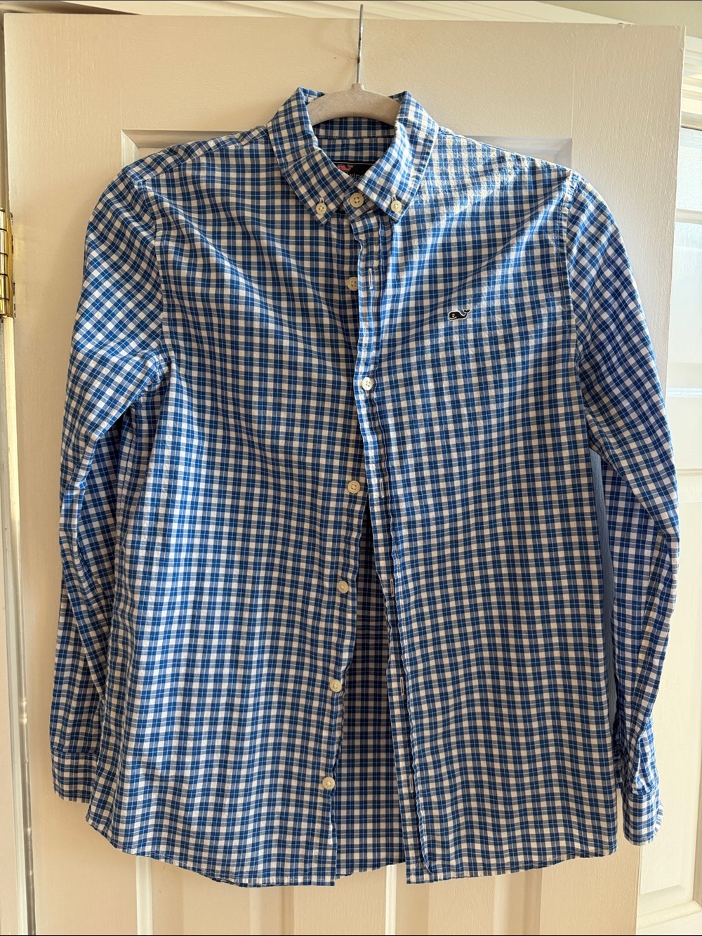 Vineyard Vines Blue & White Checked Button-Down Shirt